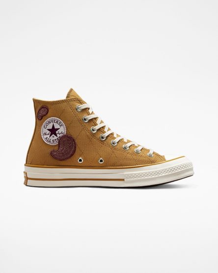 Tenisi Inalti Barbati Converse Chuck 70 Crafted Patches Portocalii Visinii Inchis | RO IJQZ13503